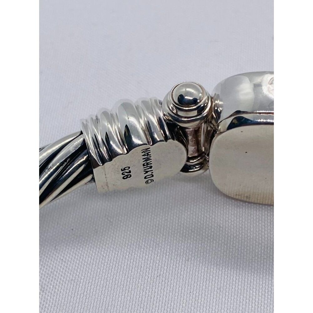 David Yurman Hinge Watch Case Bangle Bracelet 925 585 14k 8" View 3